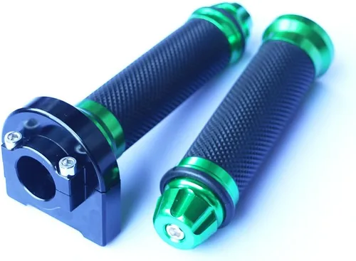 Vista 14 de Yibid Manillar de motocicleta de 7/8 pulgadas, agarre de mano, anodizado motorizado, CNC, giro rápido, tubo de acelerador, control de palanca