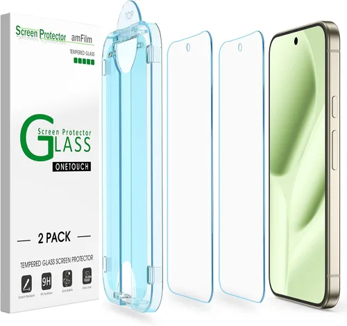 Vista 9 de amFilm Auto-Alineación OneTouch para Google Pixel 9 Pro/Pixel 9 [6.3''] Protector de Pantalla, Instalación de 30 segundos, Sin Burbujas, Compatible