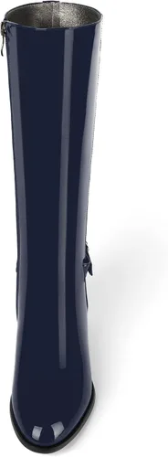 Vista 3 de SKYSTERRY Botas altas hasta la rodilla de tacón bajo con cremallera y puntera redonda para mujer de 2 pulgadas