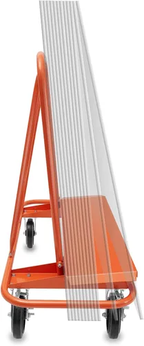 Vista 6 de GypTool Carrito de placa de yeso laminado y carrito de panel resistente, color naranja, DRYWALLCART