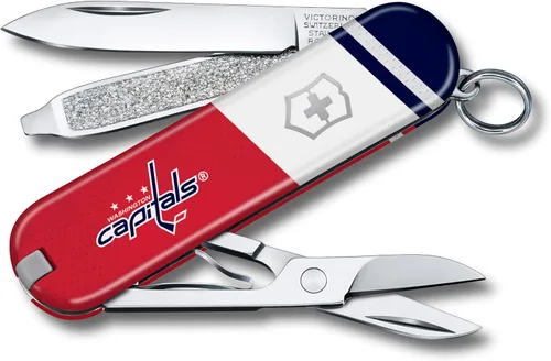 Vista 5 de Victorinox Classic SD Swiss Army – Navaja suiza de bolsillo compacta con 7 funciones, fabricada en Suiza, con hoja pequeña, destornillador y llavero