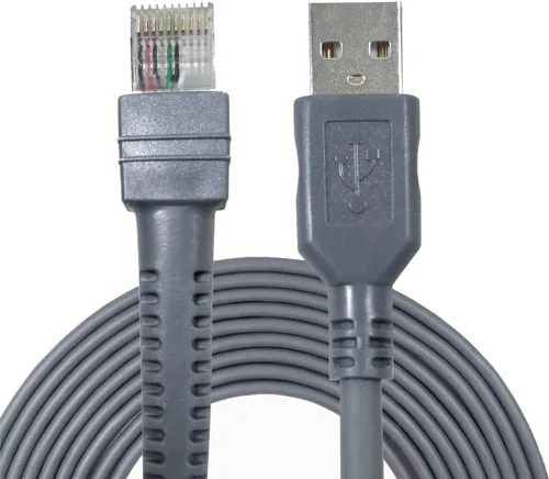 Vista 2 de VOTTAN Cable USB para escáner de código de barras LS2208/A LI2208 LS4278 STB4278 LI4278 USB a RJ45 compatible con Motorola Symbol Zebra