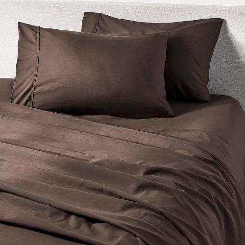 Vista 42 de Juego de sábanas PeachSkin original 1500 hilos Algodón Rosa