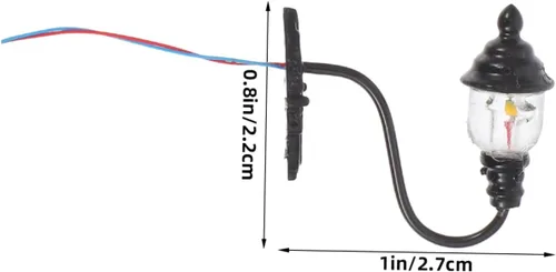 Vista 2 de DOITOOL 4 piezas de mini lámpara de pared modelos escala 1.87 accesorios de casa de muñecas lámpara de pared simulada para micro paisaje mesa