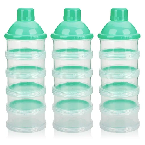 Vista 12 de Accmor dosificadores de leche en polvo para bebés, antiderrames, inteligentes, apilables, contenedor de almacenamiento para viaje, sin bisfenol A, 5