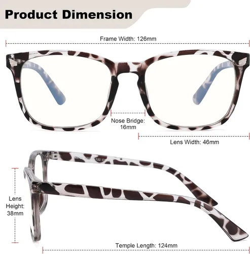 Vista 5 de AZorb 2Pack Gafas de Bloqueo de Luz Azul para Niños - TR90 Gafas de Pantalla de Computadora Irrompibles para Niños y Niñas
