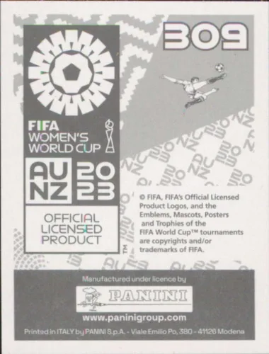 Vista 2 de Panini FIFA - Calcomanías para la Copa Mundial Femenina 2023 #309 Logotipo del equipo de EE. UU., Mini calcomanía de fútbol