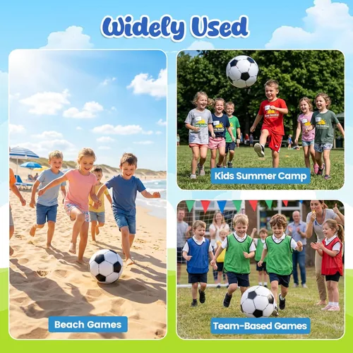 Vista 8 de FUTUREPLUSX 8 pelotas de playa, pelota de fútbol inflable de 12 pulgadas para niños, regalos de fiesta de verano, juegos acuáticos, decoraciones