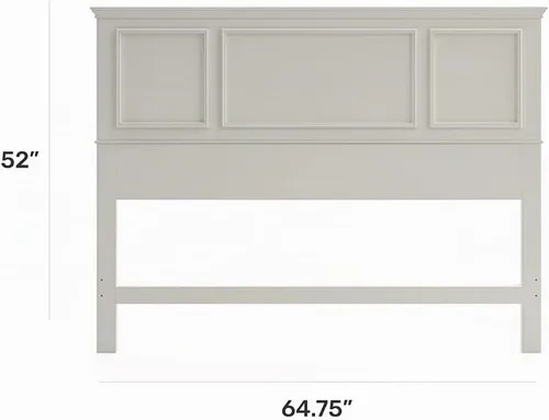 Vista 3 de Homestyles Cabecero Queen Nápoles blanco roto Blanco sucio