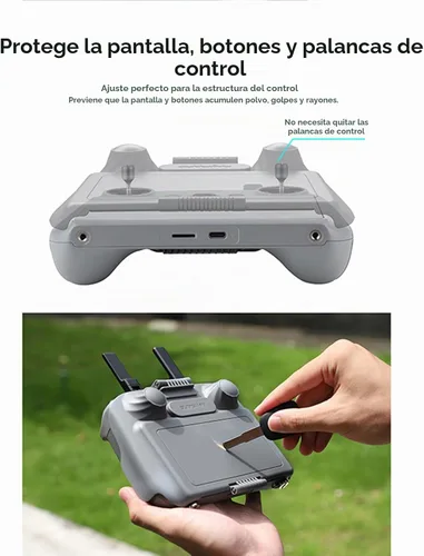 Vista 5 de 2 en 1 controlador RC cubierta protectora parasol compatible con DJI RC control remoto para Mini 3/Mini 3 Pro/Air2S/Mavic 3/Mavic 3 Classic Drone