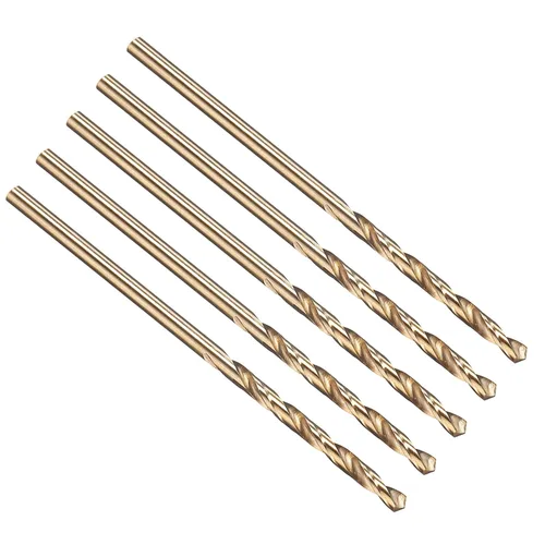 Vista 275 de PATIKIL Broca Jobber de 0.039 in, vástago recto M35 cobalto 5% acero de alta velocidad 135° acabado dorado para metal duro de acero inoxidable - 2