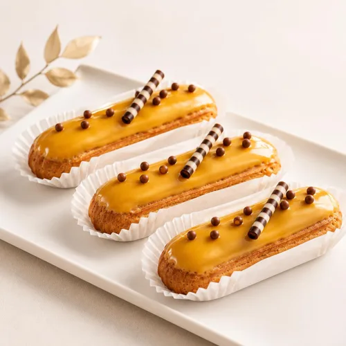 Vista 3 de Pastry Chef's Boutique Vasos de caramelo Eclair ovalados de papel largo - 200 piezas - Marrón