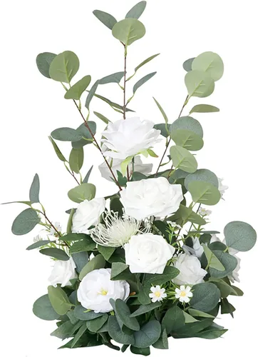Vista 8 de Flor artificial independiente para pasillo de boda, entrada, arreglo floral, pasillo de boda, bola de flores, plomo, flor de plomo, decoración