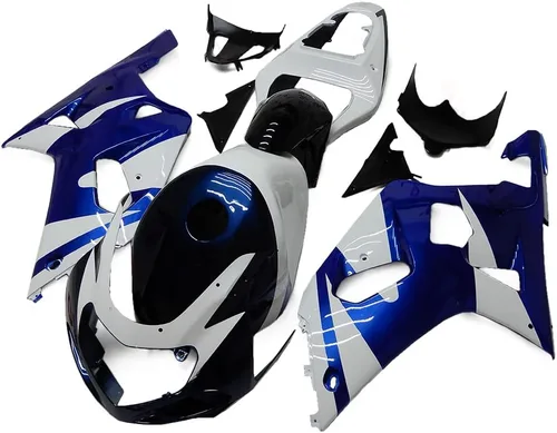 Vista 2 de FLPRO - Kit de cuerpo de inyección azul y blanco para Suzuki GSXR600 GSXR750 K1 2000 2001 2002 2003 00 01 02 03 GSXR 600 GSXR 750 ABS Carrocería