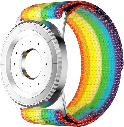 Vista 9 de BAISRKE Magsafe - Soporte magnético para teléfono para correr para iPhone y Android, agarre giratorio de 360° (arco iris y plomizo, regular