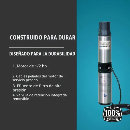 Vista 7 de Franklin Electric, bomba con filtro serie High Head 558223 modelo WE20 g05P4-21, 115V, azul.