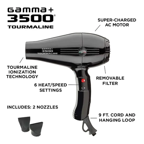 Vista 3 de Gamma 3500 - Secador de pelo iónico Negro