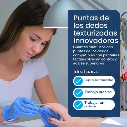 Vista 6 de Inspire Guantes de examen de mezcla de nitrilo y vinilo, desechables, sin látex, médicos, multiusos para cocinar