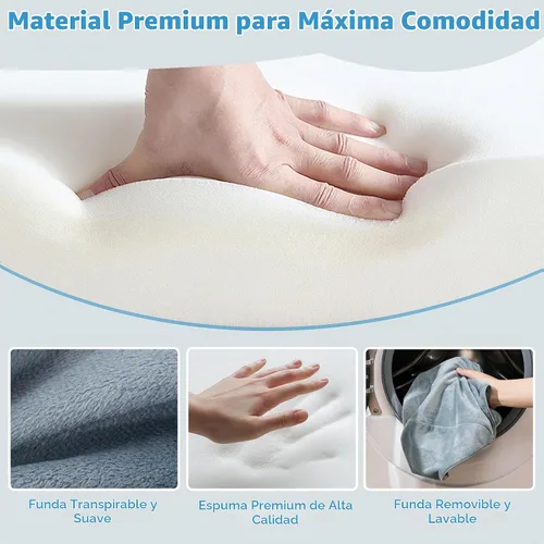 Vista 7 de Ganondorf Almohada de elevación de piernas 2 en 1 para poscirugía, almohada ajustable de espuma de alta calidad de 8 y 10 pulgadas, reemplazo