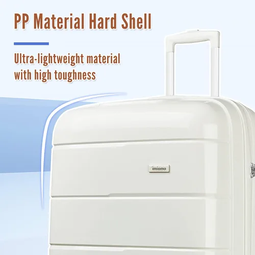 Vista 9 de Joyway maleta de equipaje, Blanco, Equipaje Spinner Ruedas Hardside Equipaje 8pcs Set Ligero Pp Durable Equipaje Con Tsa Lock..