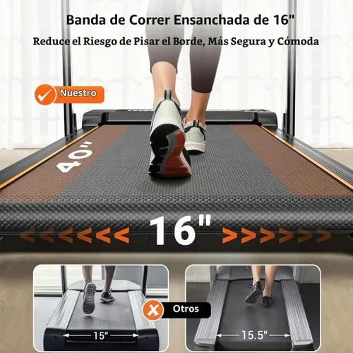 Vista 5 de THERUN Walking Pad with Handle Bar, Compact Under Desk Portable Treadmill