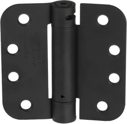 Vista 9 de Ilyapa Bisagras de puerta de cierre automático, paquete de 2, bisagra de resorte de mortaja de bronce aceitado, 4 x 4 pulgadas para puertas