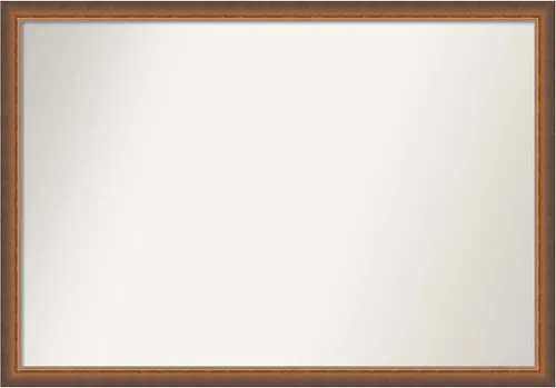 Vista 234 de Amanti Art Espejo de baño de bronce para sobre fregadero, 29 x 19 pulgadas, espejo rectangular de bronce antiguo, marco de madera tradicional