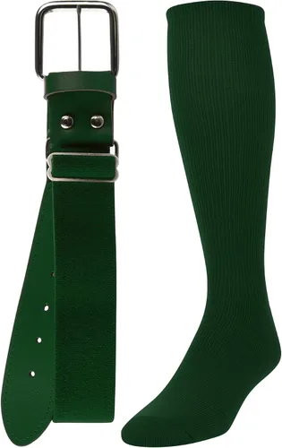 Vista 6 de TCK Combo de calcetines y cinturón de béisbol o sóftbol, tallas para jóvenes y adultos para niños y niñas, hombres y mujeres