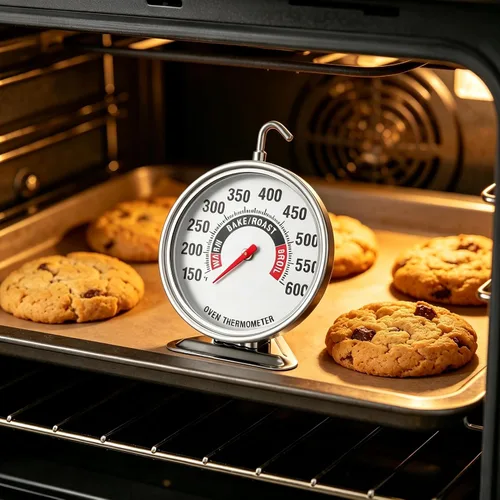 Vista 9 de Extra grande termómetro de horno de 3" con dial de fácil lectura Medidor de temperatura preciso de 150-600°F para cocina, horneado, parrilla