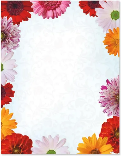 Vista 20 de Current Papel de Carta con Marco de Playa - Papeles de Papelería de Primavera con Borde Decorativo de Playa, Vacaciones Imprimibles, Bodas