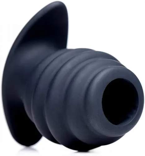 Vista 3 de Master Series HIve Ass Tunnel - Tapón anal hueco de silicona acanalado, pequeño