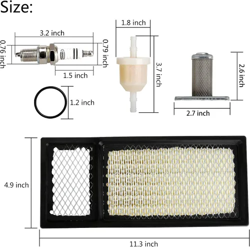 Vista 5 de 10L0L Kit de ajuste para carrito de golf EZGO para EZGO TXT con filtro de aire 72368G01, filtro de combustible, bujías, kit de reemplazo de servicio