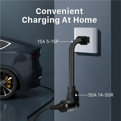 Vista 2 de Cable adaptador de 50 amperios a 15 amperios de 110 voltios, Nema 5-15P macho a 14-50R hembra conector de alimentación para cargadores EV de nivel 1
