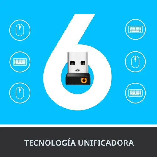 Vista 9 de Logitech K400 920-007119 Plus teclado táctil inalámbrico para TV conectado a computadora