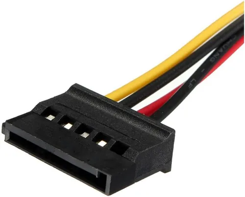 Vista 3 de Conector de fuente de alimentación de 4 pines a cable adaptador hembra SATA de 15 pines - 6 pulgadas