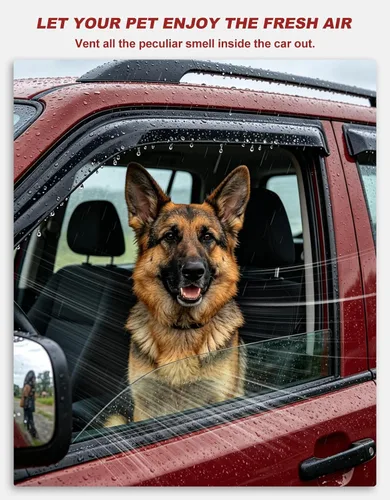 Vista 3 de Outside-Mount Window Rain Guards Fit for Toyota 4Runner 2003 2004 2005 2006 2007 2008 2009, Window Visors Wind Deflector Dark Smoke Vent Shades