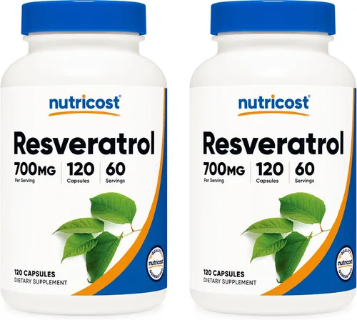 Vista 6 de Nutricost Resveratrol 0.017 onzas; 120 Cápsulas – 50% Trans-Resveratrol, 1