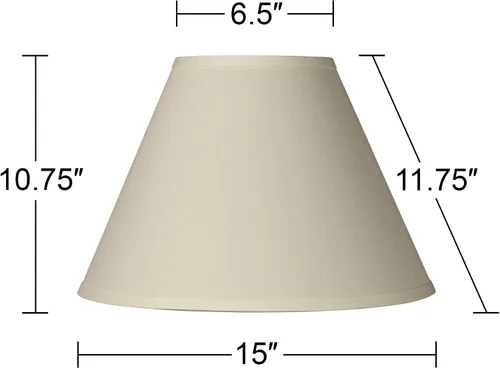Vista 6 de Sela - Persiana imperio de lino blanco antiguo grande 6.5 x 15 x 10.75