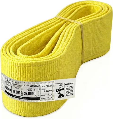 Vista 9 de DD Sling. Correa de 2 capas para levantamiento, de red de nylon, de doble ojal. Muy resistente (900 tejidos).Capacidad de carga vertical