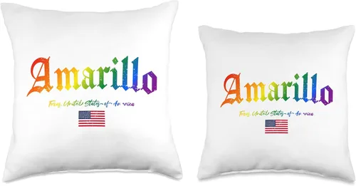 Vista 3 de Amarillo Gothic Design Lgbtqai+ rainbow Version Throw Pillow