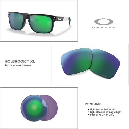 Vista 2 de Oakley Lentes de repuesto originales Holbrook OO9102 PRIZM Jade para hombres y mujeres + paquete con kit de cuidado iWear de diseñador, Prisma jade