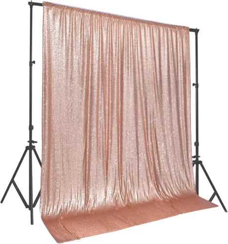 Vista 51 de PartyDelight Cortinas de Fondo de Lentejuelas 2 Paneles Negro 5 Pies x 10 Pies Telón de Fondo para Fotografía Cortina de Boda Eventos Especiales