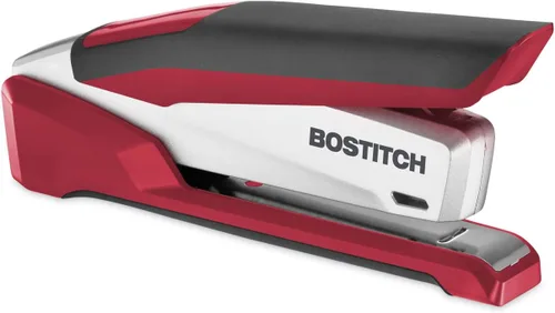 Vista 3 de PaperPro Grapadora accionada por resorte, capacidad para 25 hojas, rojo/blanco (1117)