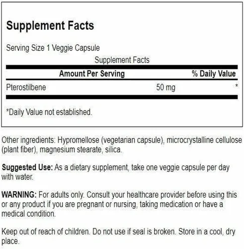 Vista 2 de Swanson Pterostilbeno 50 mg 30 cápsulas vegetales
