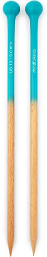 Vista 14 de mindfulknits Agujas de tejer de madera de haya rectas de primera calidad, tamaño 4 de EE. UU., 0.138 in - 13.8 in de longitud, juego de agujas