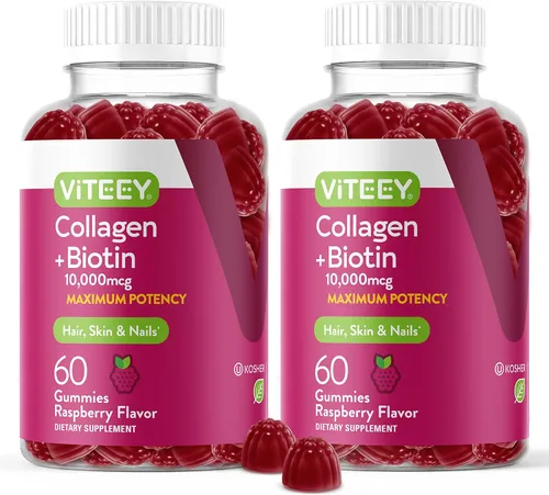 Vista 7 de Viteey - Gomitas de colágeno con gomitas de biotina for Hair Skin and Nails Vitaminas – Suplementos de biotina y colágeno para mujeres y hombres