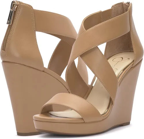 Vista 8 de Jessica Simpson Jinxxi Sandalias para mujer, con taco de cuña