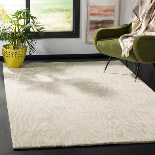 Vista 7 de MARTHA STEWART x SAFAVIEH MSR4534D - Alfombra de lana sintética hecha a mano de 9 x 12 pies, color gris niebla Gris (Grey Mist)