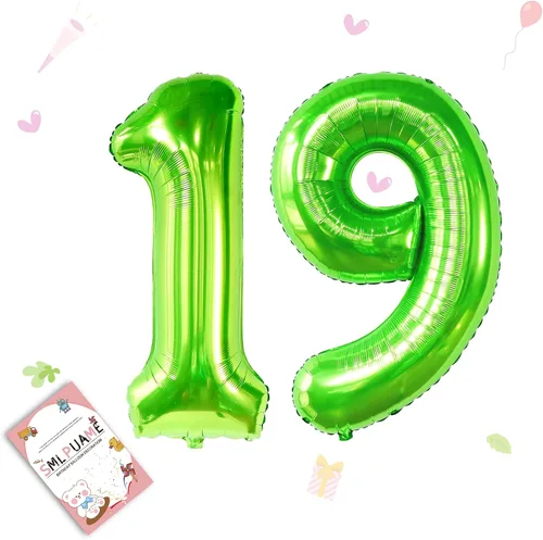 Vista 135 de Globos grandes de 40 pulgadas de números del 0 al 9, globos numéricos para decoración de fiesta de cumpleaños, globos de helio de aluminio