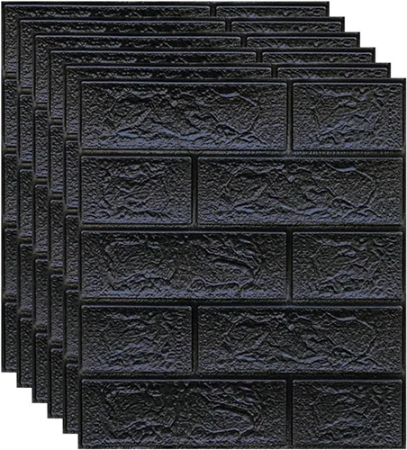 Vista 9 de Melairya Paneles de pared 3D autoadhesivos para decoración de paredes interiores, papel tapiz autoadhesivo de ladrillo de espuma, paquete de 20 Beige